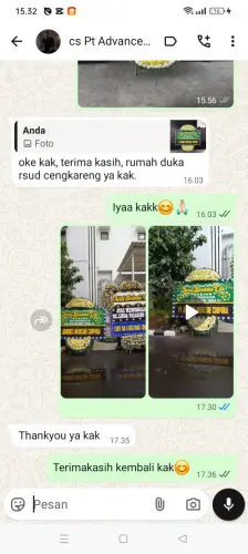 Testimonial Papan Bunga Pernikahan gunung kelua