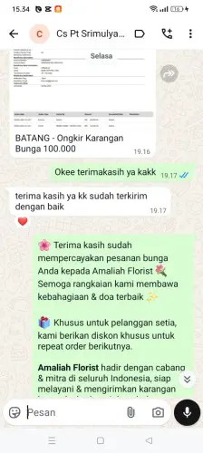 Testimonial Papan Bunga gunung kelua