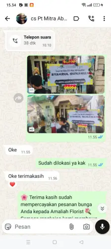 Testimonial Papan Bunga gunung kelua